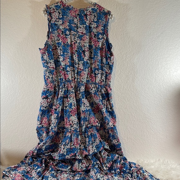 Textile Elizabeth and James Meg Blue Floral Maxi Dress Size XL - Picture 7 of 13